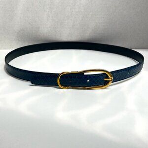 80s Blue Snake Skin Belt